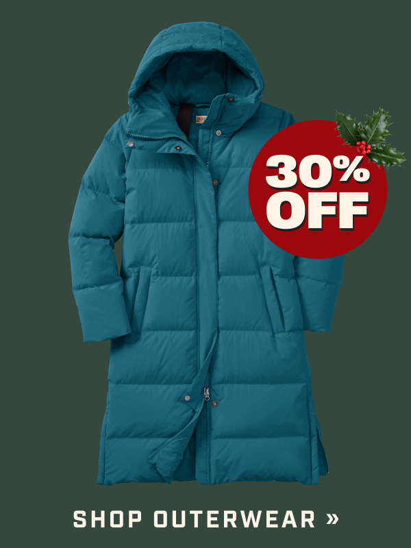 30% OFF - SHOP OUTERWEAR