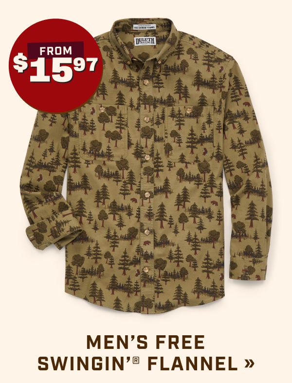 Men’s Free Swingin’ Flannel From $15.97