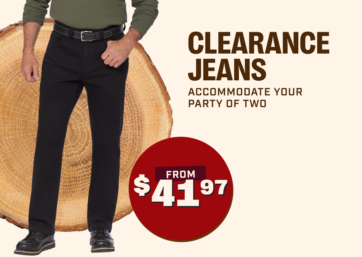 Clearance Jeans - Accommodate Your Party of Two - From $41.97