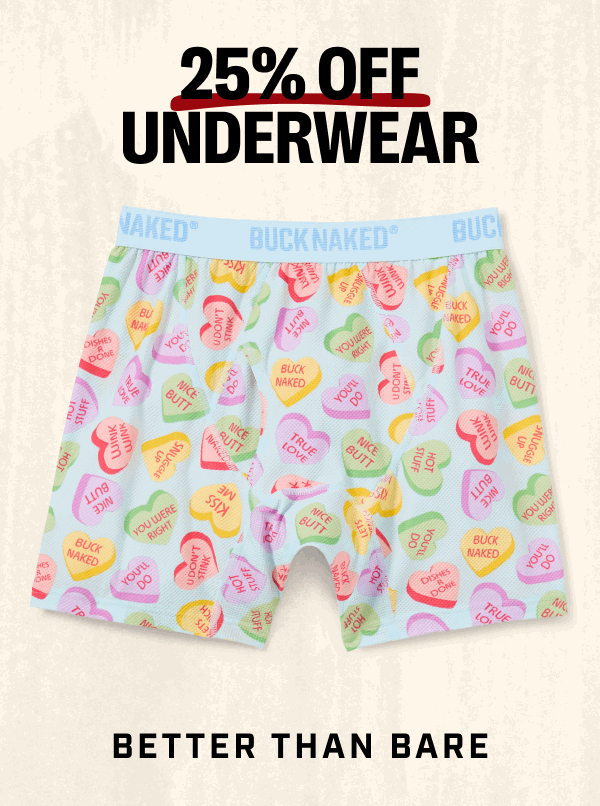 25% OFF Underwear - Better Than Bare