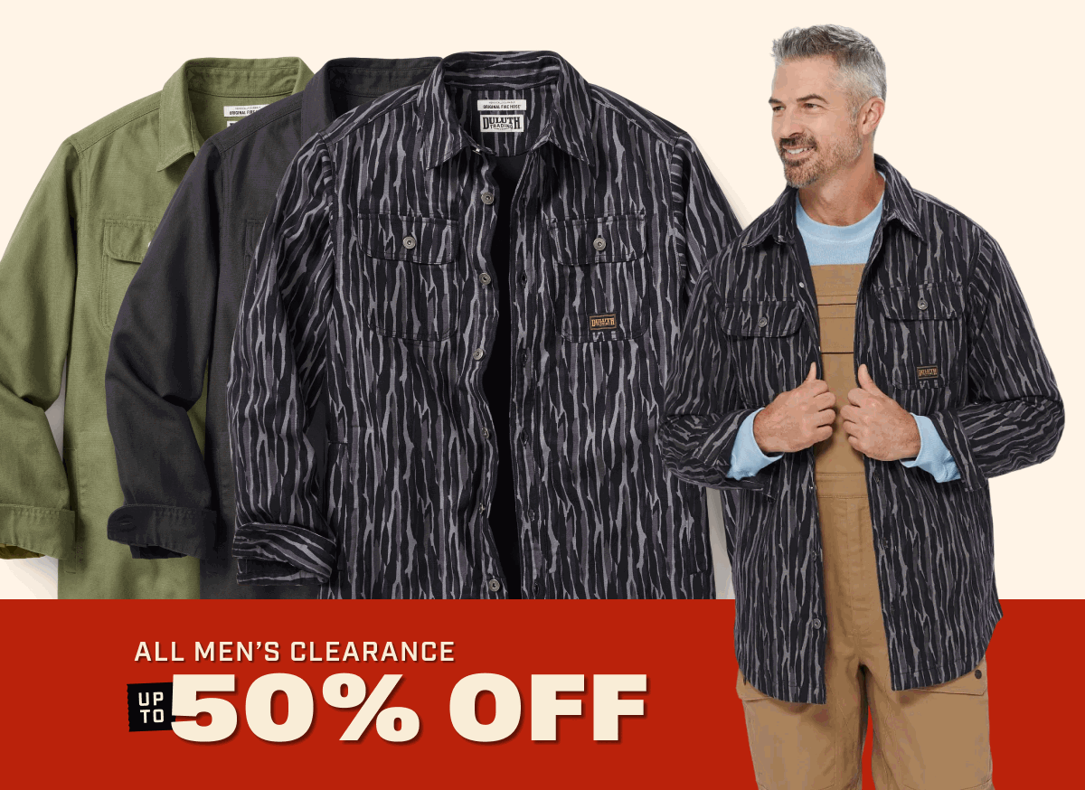 All Men's Clearance up to 50% Off