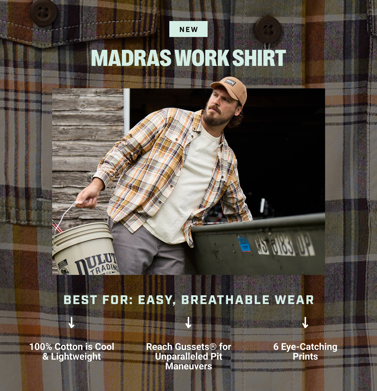 New Madras Work Shirt - Best For Easy, Breathable Wear