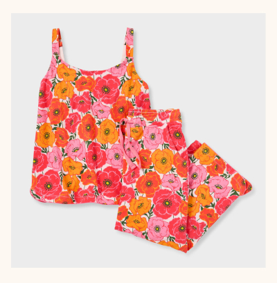 Women's Cotton Knit Printmaker Tank & Capris Sleep Set