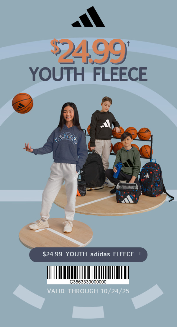 adidas youth fleece