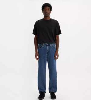Levi's Men's 505 Dark Stonewash Regular Fit Jeans