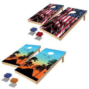 Bring It On Sports Authentic 2’ x 4’ Wood Traditional or Graphic Corntoss Set