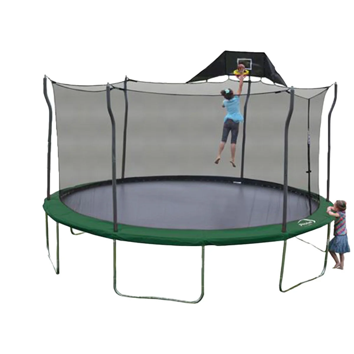 Propel 15' Trampoline with Fun-Ring Enclosure and Basketball System