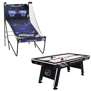 Triumph Light It Up Shootout Basketball or NHL 60" Air Hockey Table
