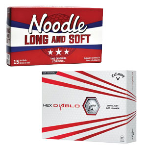 Taylor Made Noodle or Callaway Hex Diablo Golf Balls