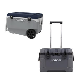 Igloo MaxCold Latitude 90-Quart Roller Cooler or Trailmate 52 Roller
