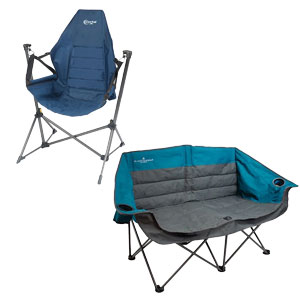 Black Sierra Doublewide Padded Sofa Chair or Portal Hammock Chair