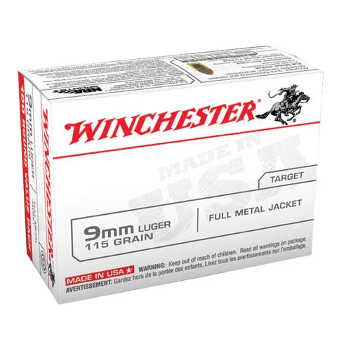 Winchester 9mm FMJ 100 Count Ammo