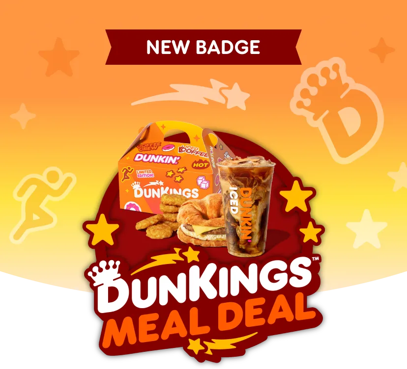 New badge for the DunKings Meal Deal.