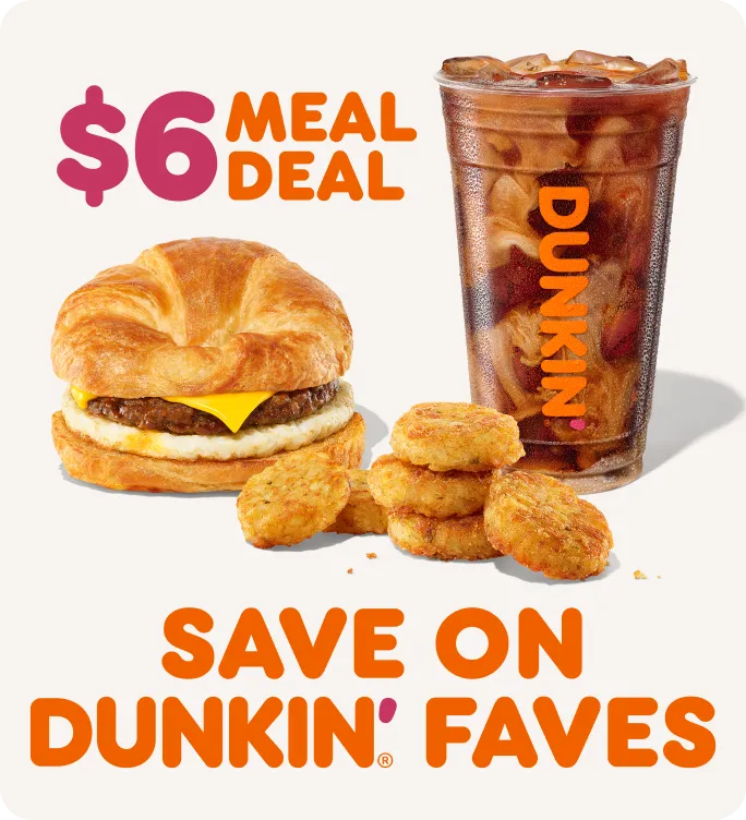 Save on Dunkin' faves.