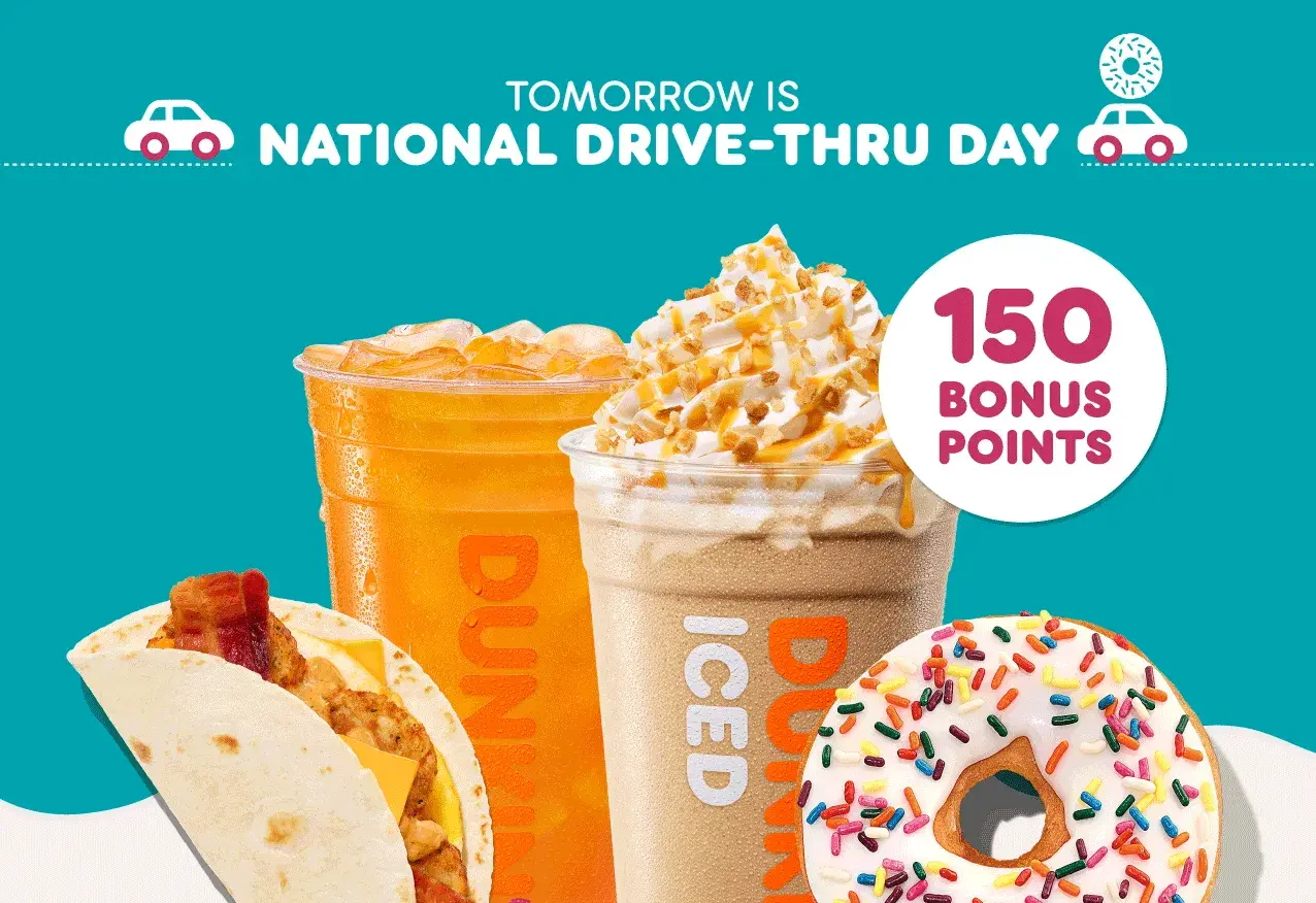 Tomorrow is national drive-thru day.
