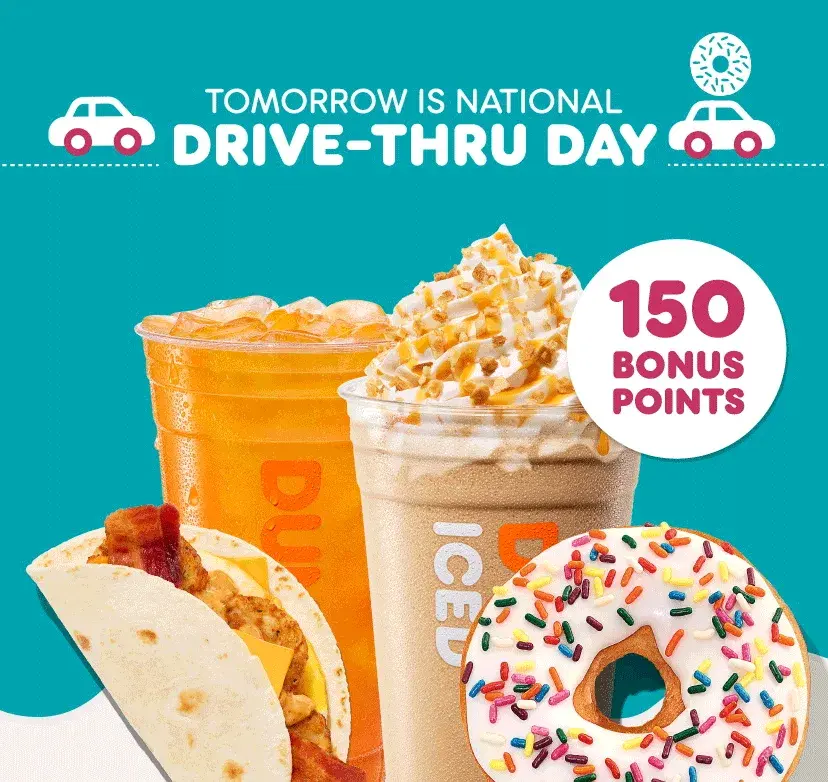 Tomorrow is national drive-thru day.