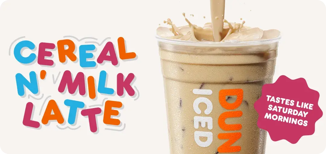 Our Cereal N' Milk Latte tastes like Saturday mornings.