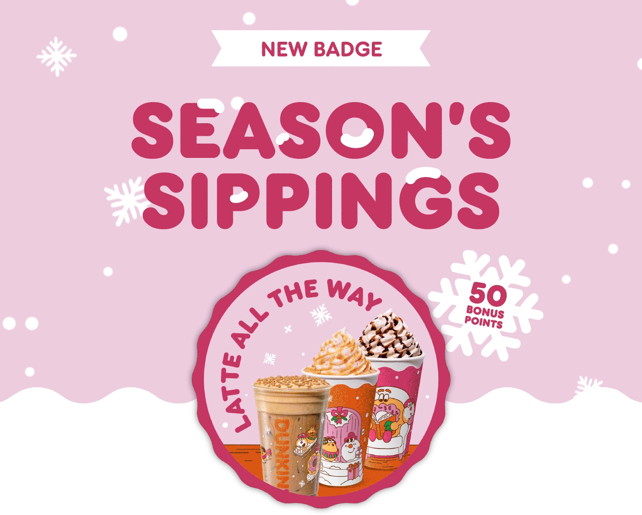Season s sippings: new badge and 50 bonus points.