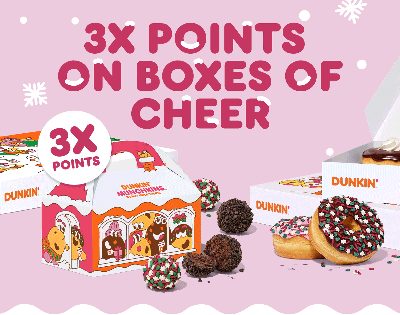 Three times the points on boxes of cheer.