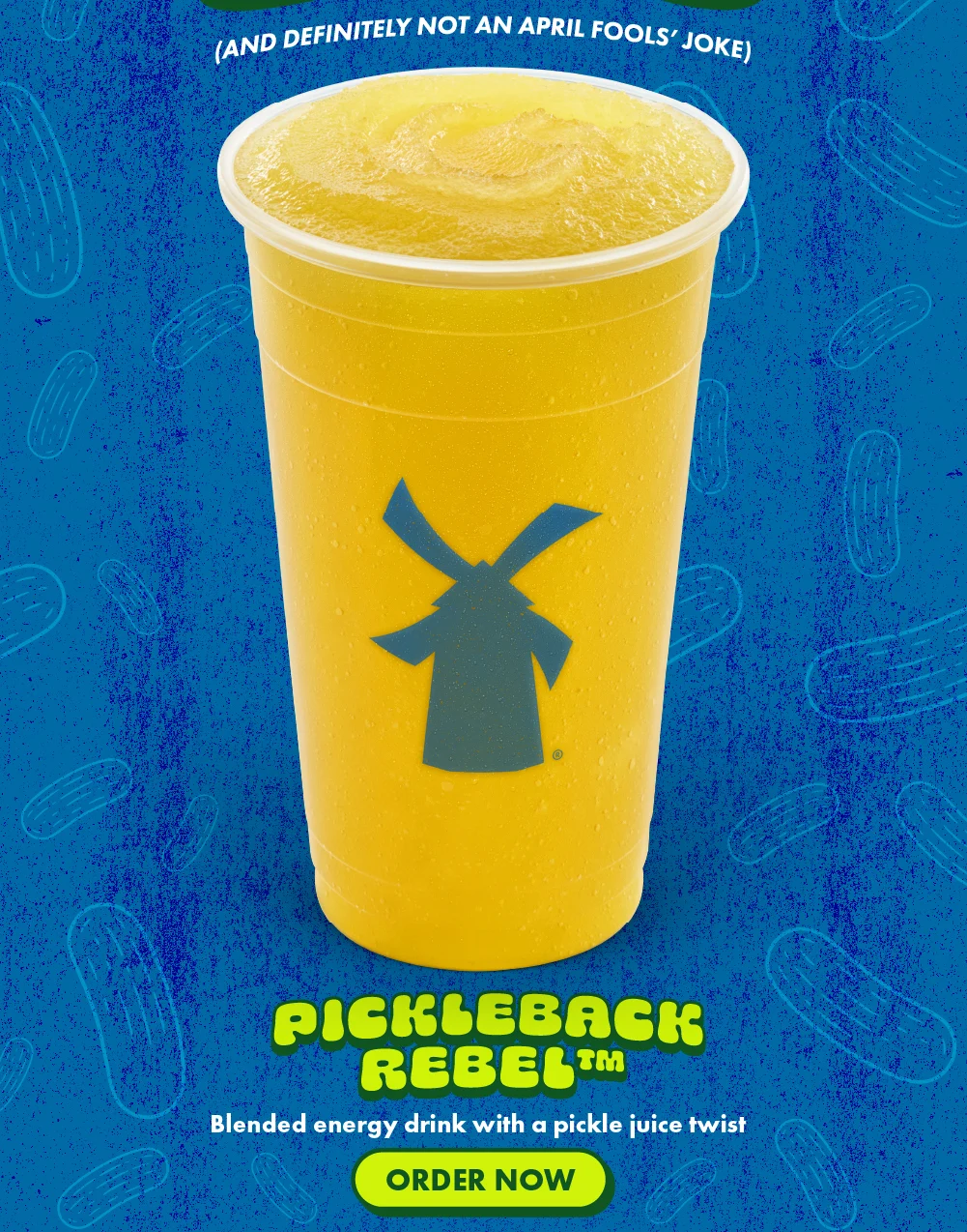 Pickleback Rebel™ Blended energy drink with a pick juice twist | Order Now 