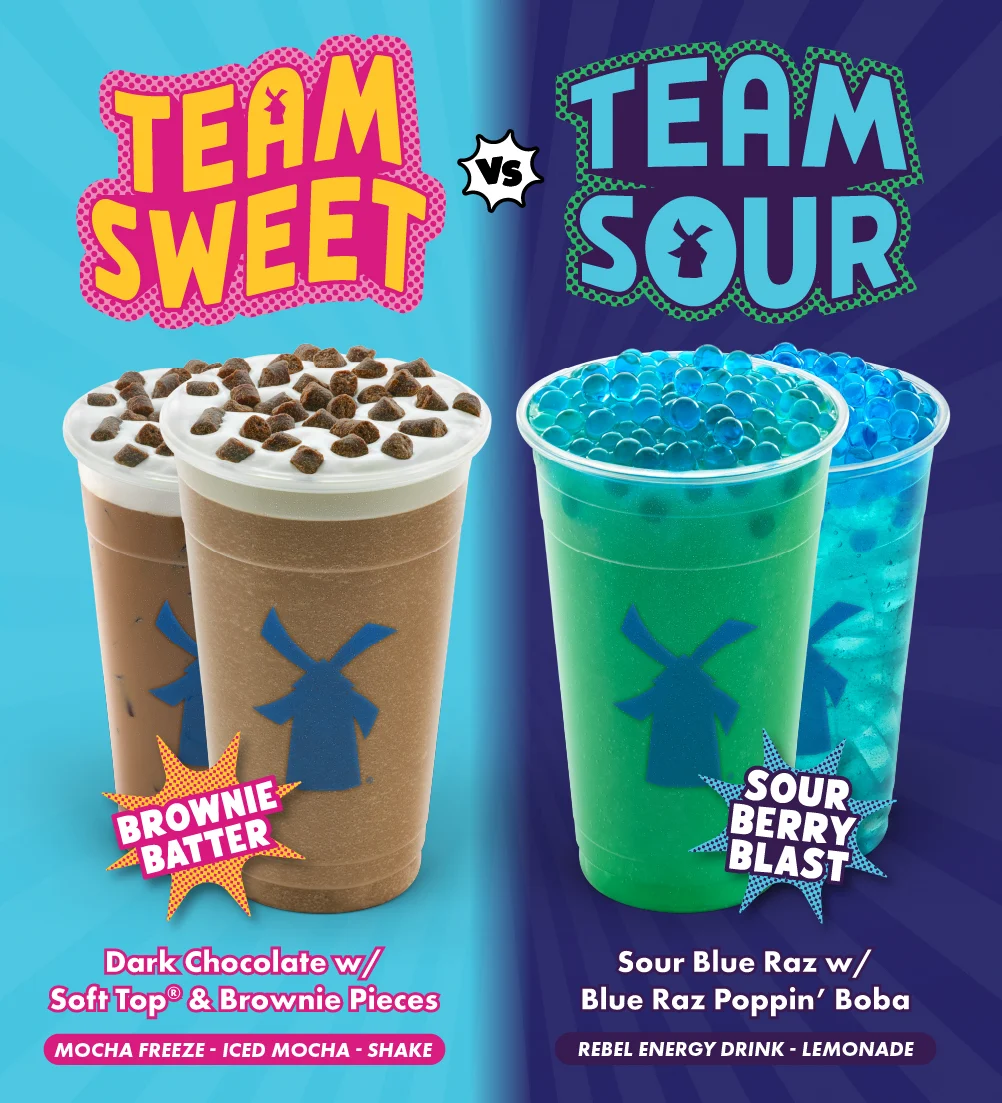 Team Sweet - Brownie Batter | Team Sour - Sour Berry Blast