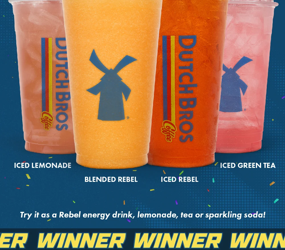 Try it as a Rebel energy drink, lemonade, tea, or sparkling soda