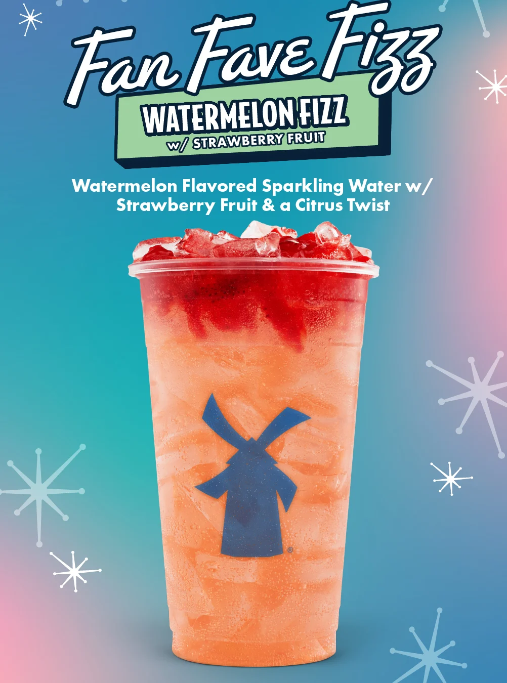 Fan Fave Fizz | Watermelon Fizz w/ Strawberry Fruit | Watermelon Flavored Sparkling Water w/ Strawberry Fruit & a Citrus Twist