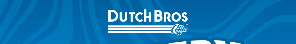 Dutch Bros Coffee Logo clickable, will take you to Dutch Bros App