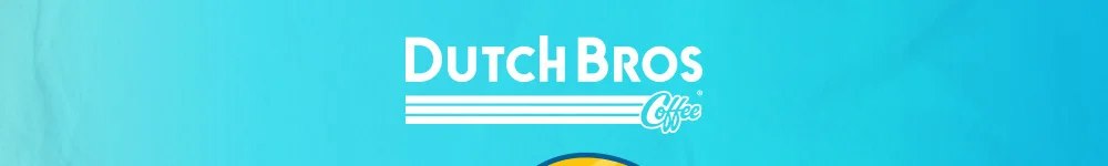 Dutch Bros Coffee Logo clickable, will take you to Dutch Bros App