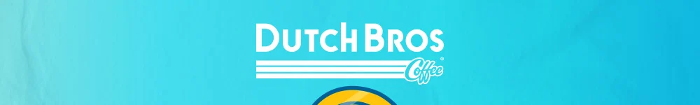 Dutch Bros Coffee Logo clickable, will take you to Dutch Bros App