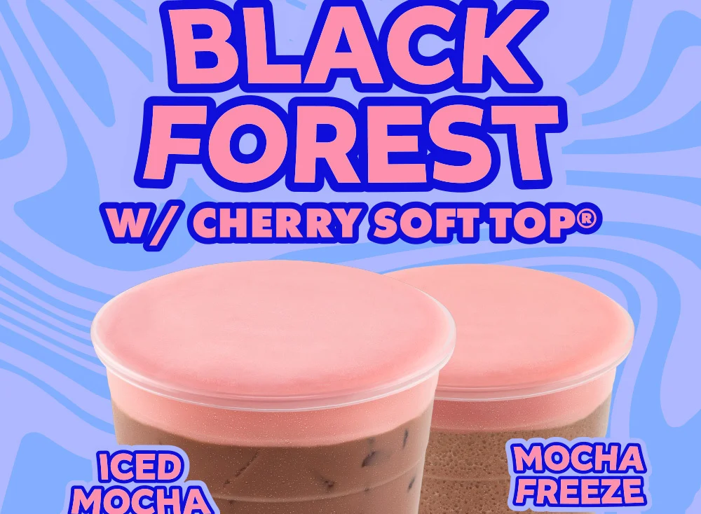 Black Forest W/ Cherry Soft Top®, Iced Mocha + Mocha Freeze