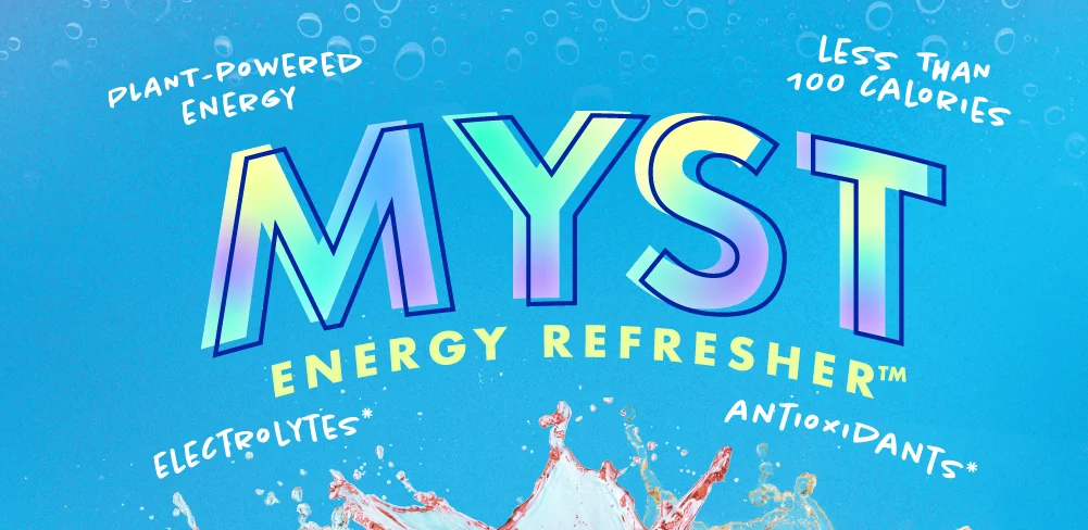 MYST Energy Refresher | Plant Powered Energy - Less That 100 Calories - Electrolytes - Antioxidants