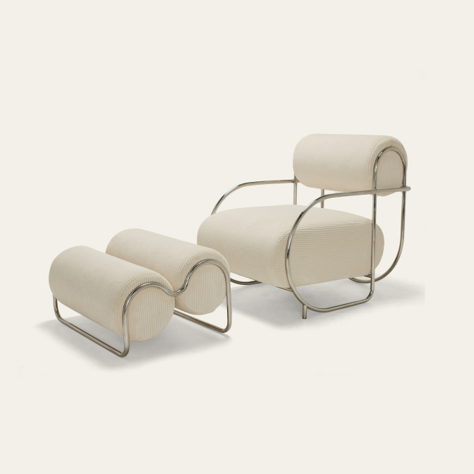 Chromeo Chair & Ottoman