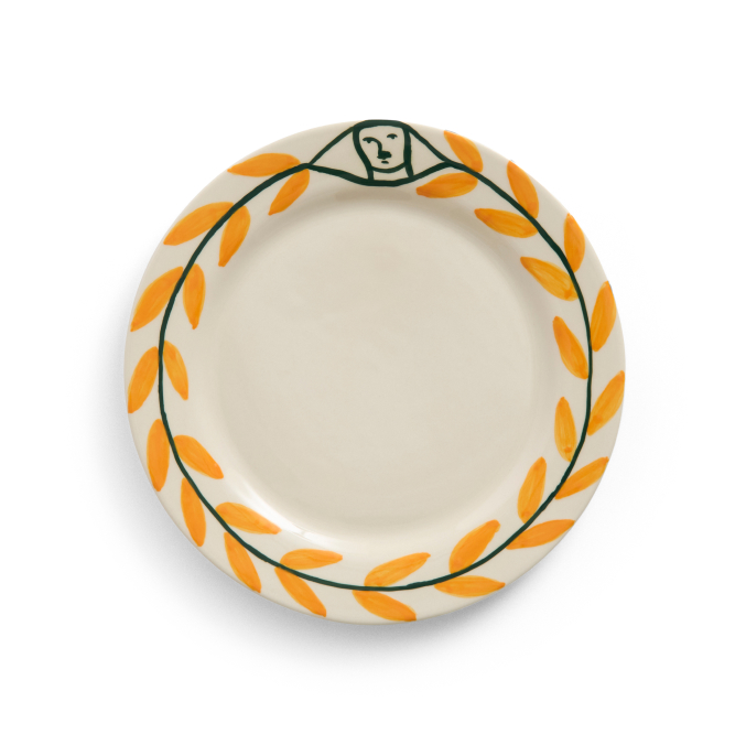 golden leaf plate