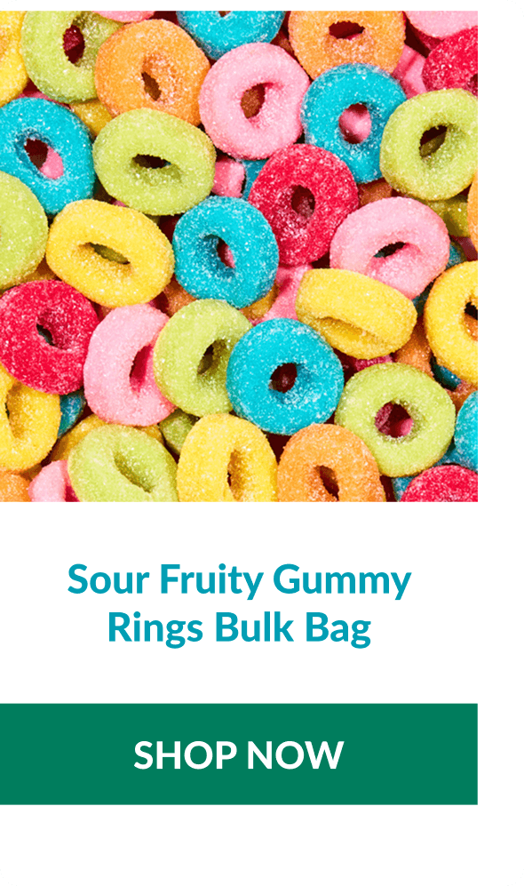Sour Fruity Gummy Rings Bulk Bag SHOP NOW