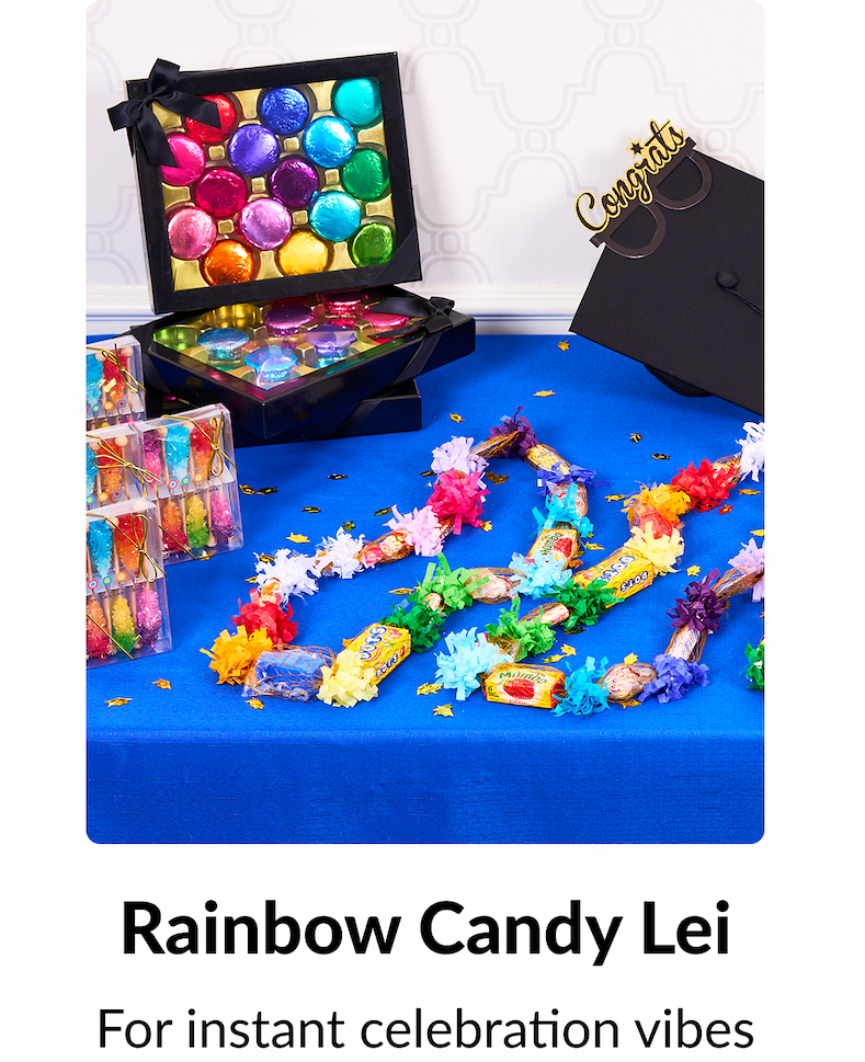 Rainbow Candy Lei For instant celebration vibes