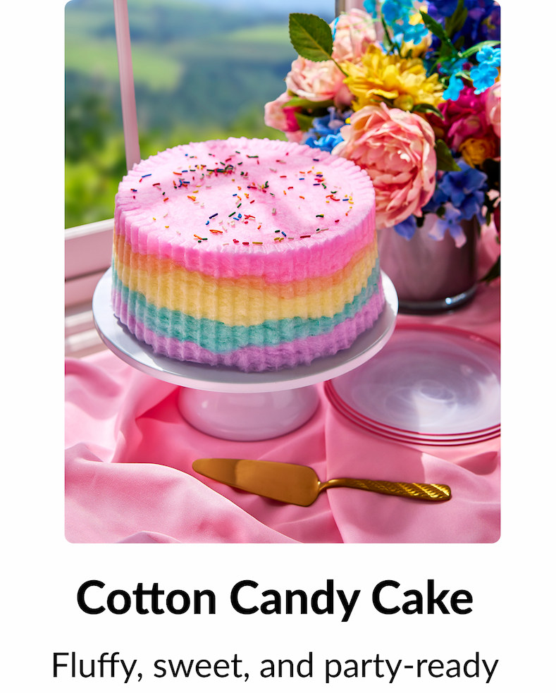 Cotton Candy Cake Fluffy, sweet, and party-ready