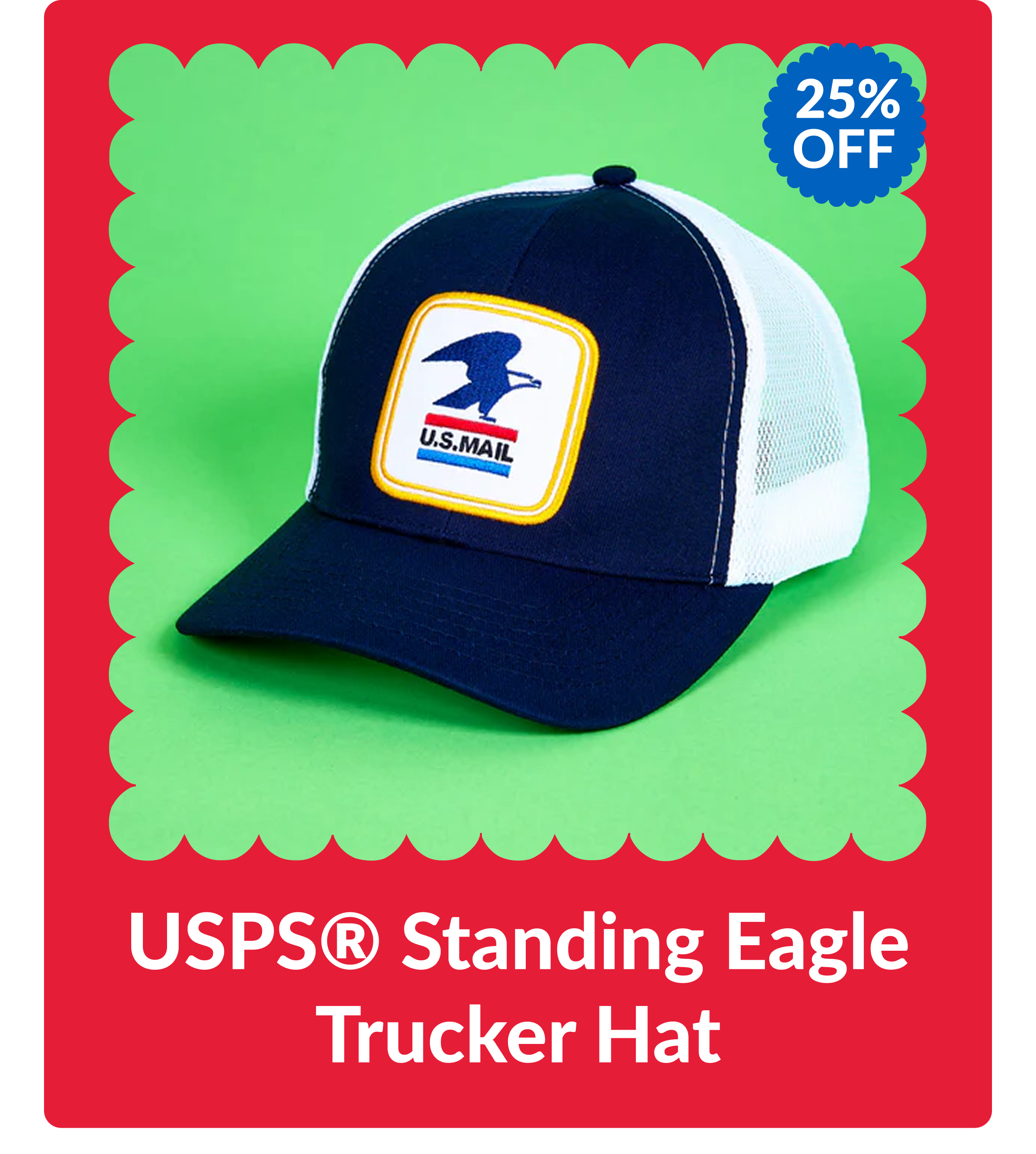 25%  OFF USPS® Standing Eagle Trucker Hat