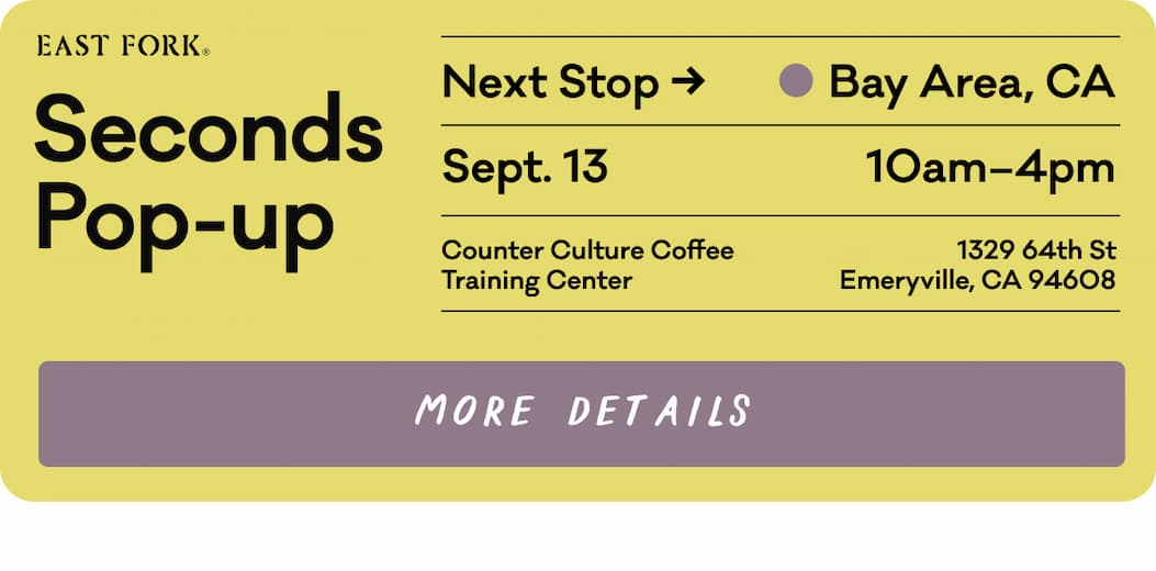 Seconds Pop-up Next Stop - Bay Area, CA Sept 13, 10am-4pm - More details