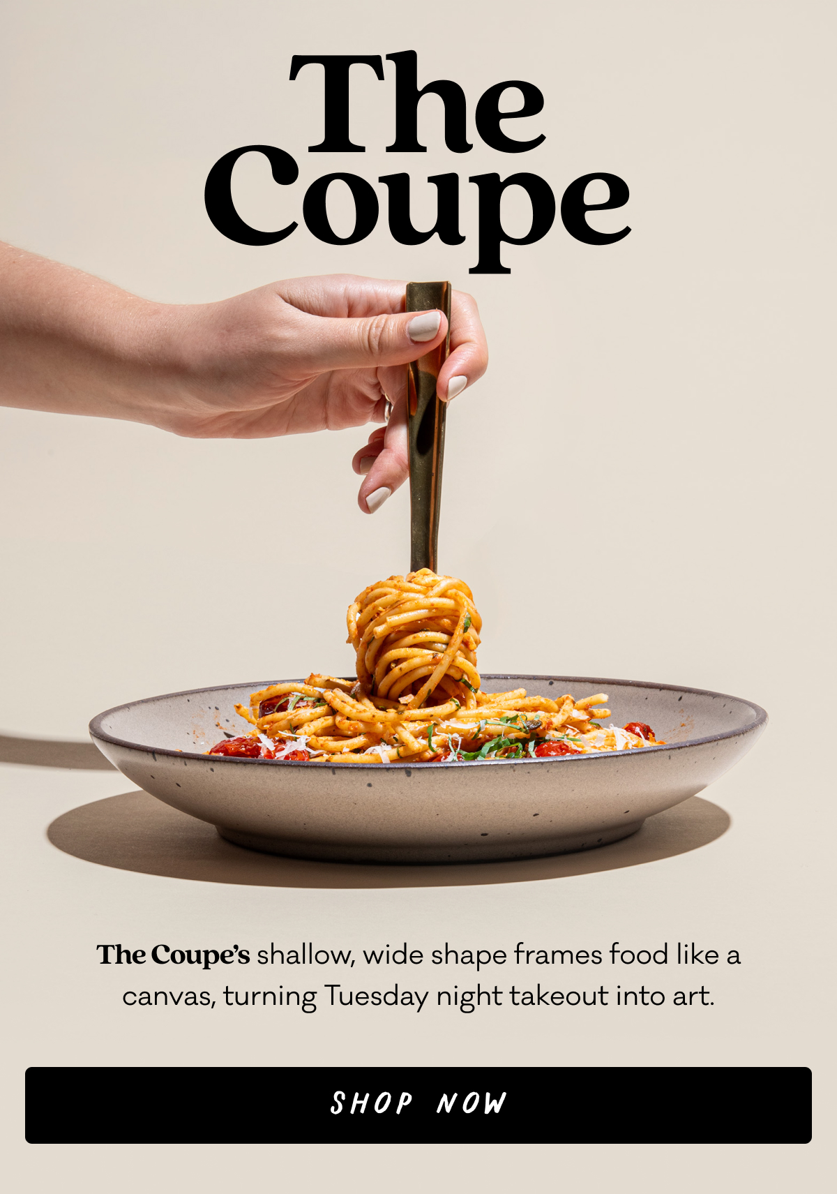 The Coupe - The Coupe’s shallow, wide shape frames food like a canvas, turning Tuesday night takeout into art. Shop Now