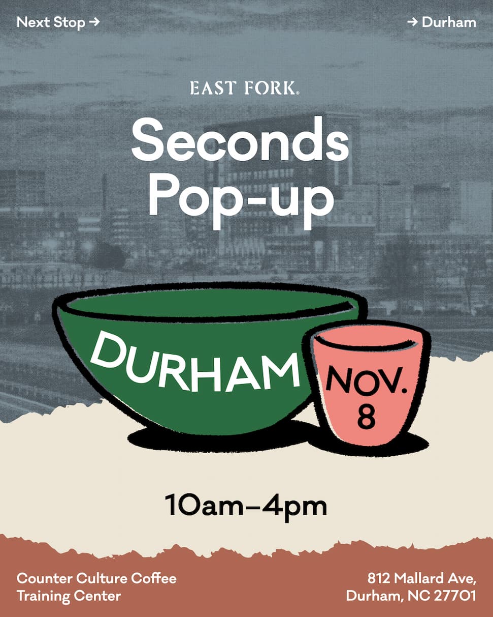 Seconds Pop-up - Durham, Nov. 8 10am-4pm.