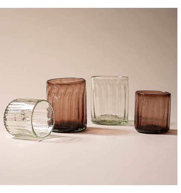 Rippled Recycled Glassware