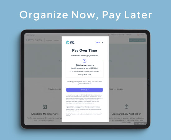 Organize Now, Pay Later