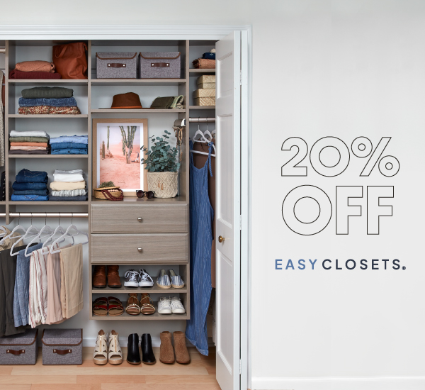 20% off EasyClosets