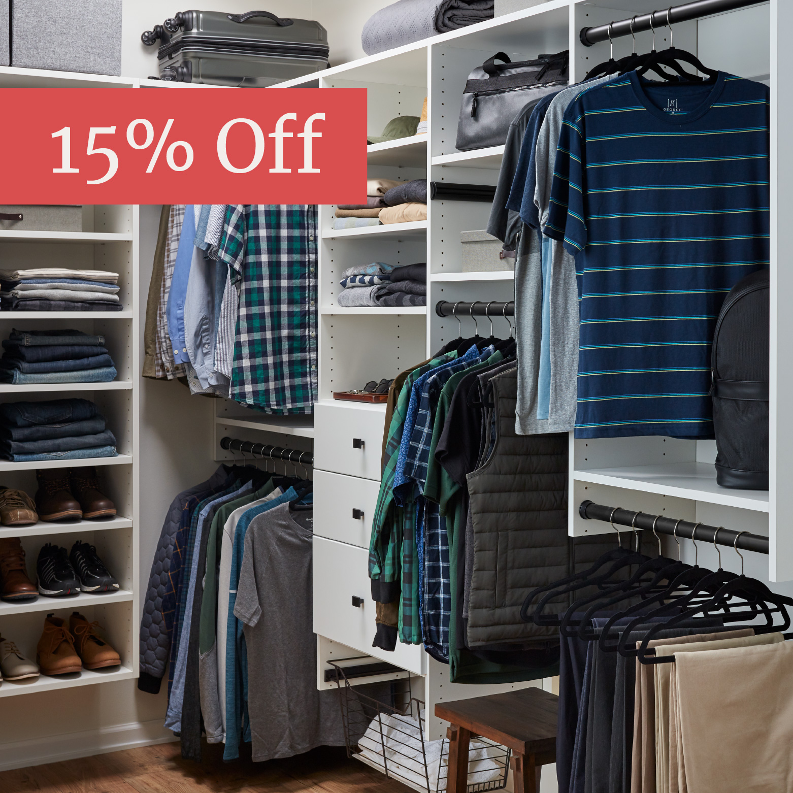 EasyClosets 15% Off Sale 
