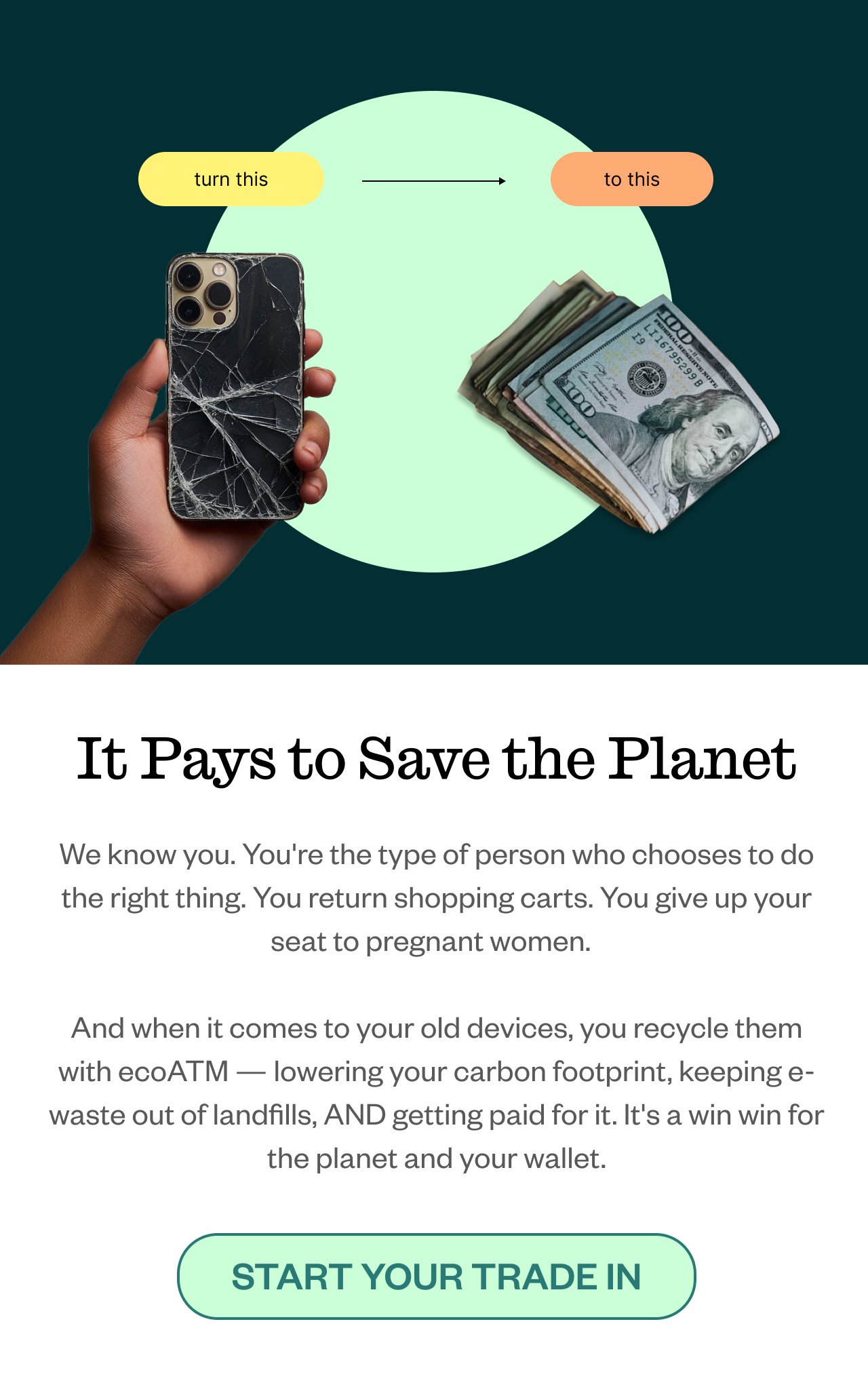 It Pays to Save the Planet