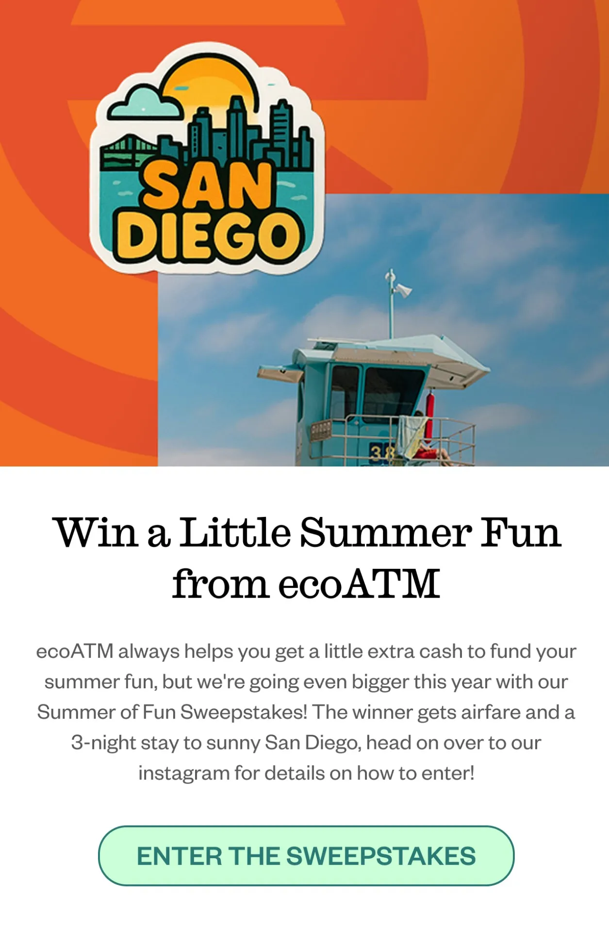 Win a Little Summer Fun from ecoATM. Enter the sweepstakes