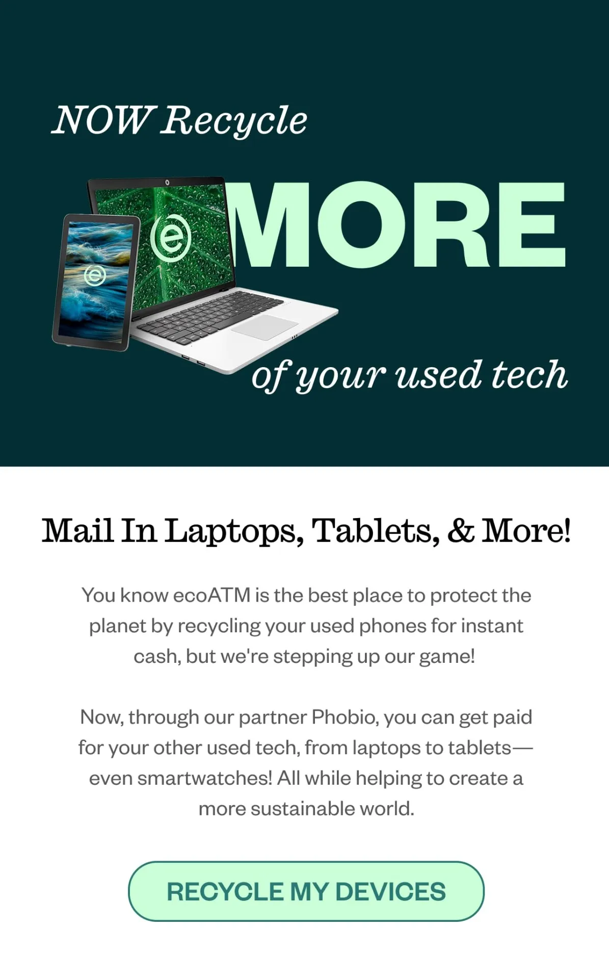 Mail in Laptops, Tablets & More! Recycle my devices