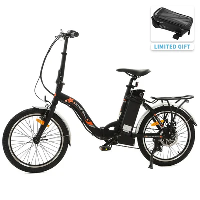 Certified-Ecotric Starfish 20inch portable and folding electric bike - Matt Black