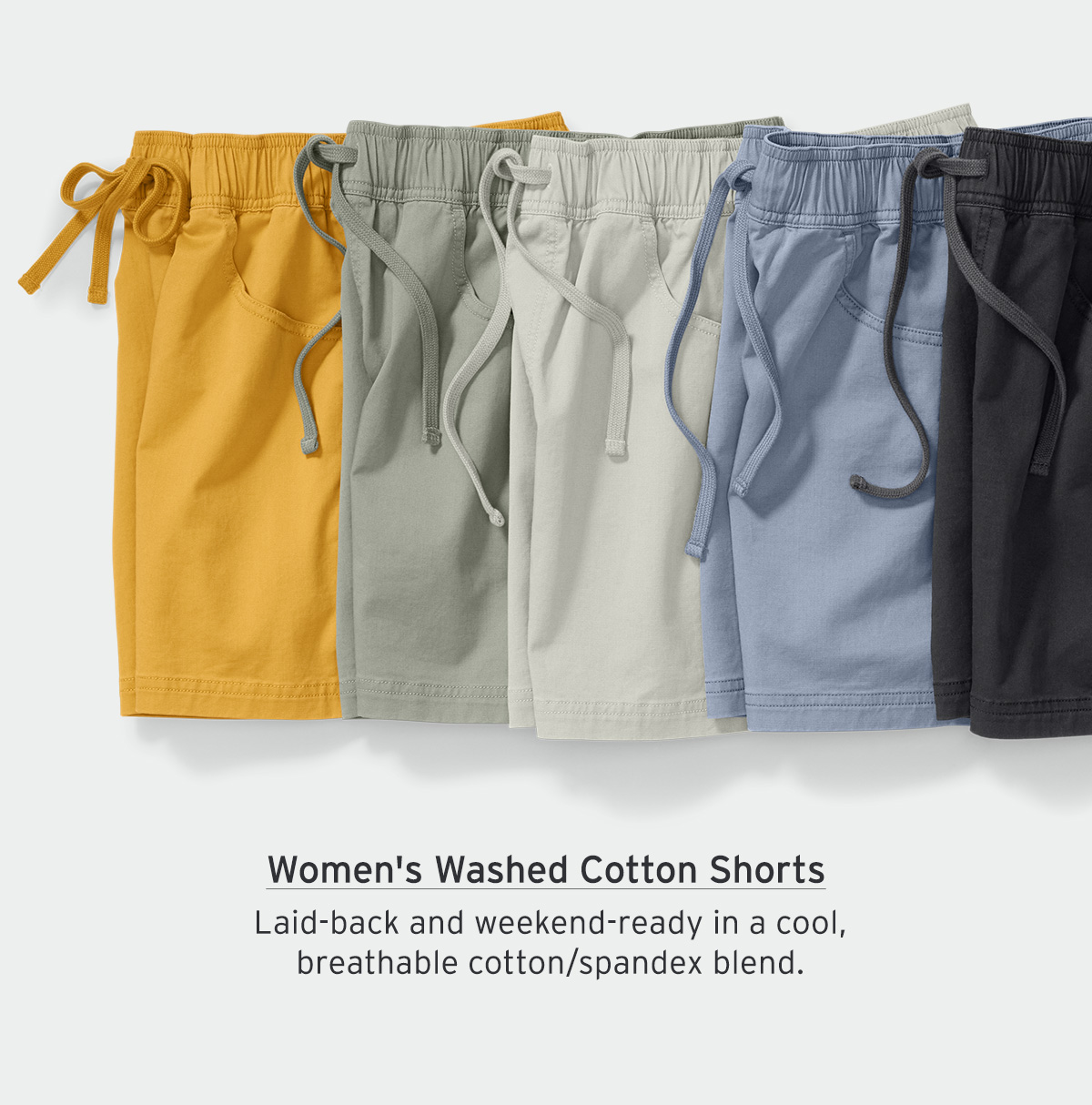 Shop W Washed Cotton Shorts